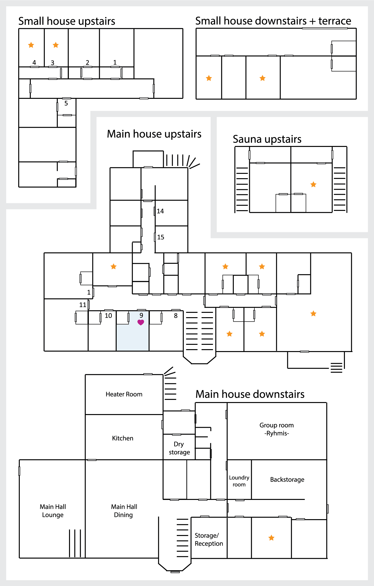 The changes to spaces made over time