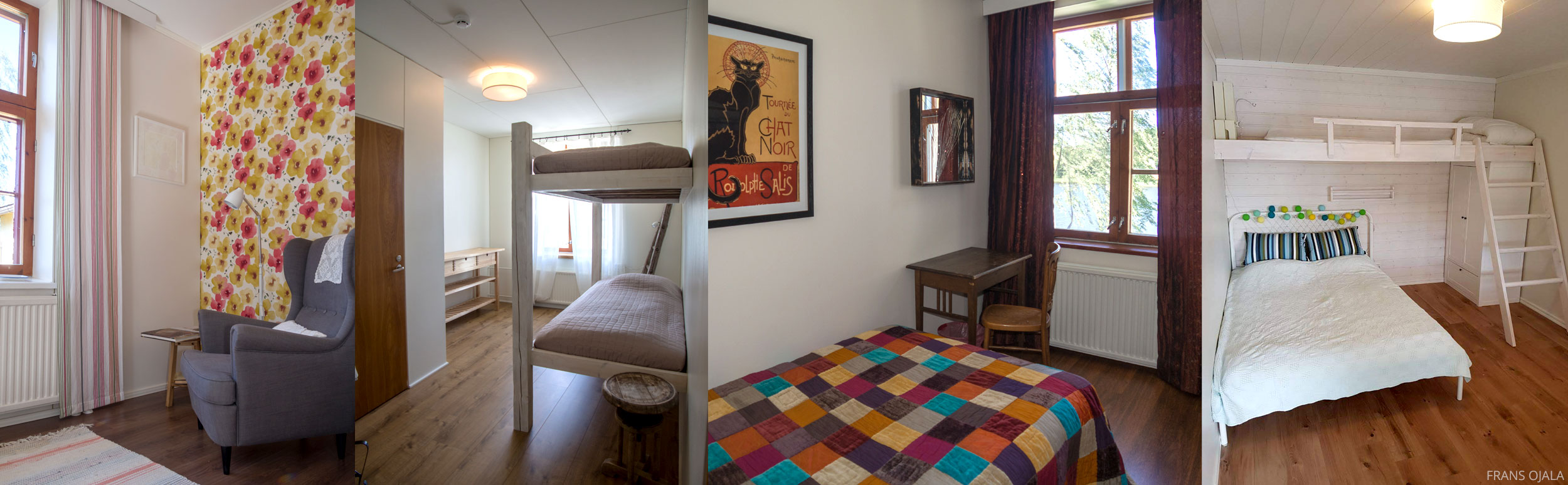 Main house, small house and sauna house