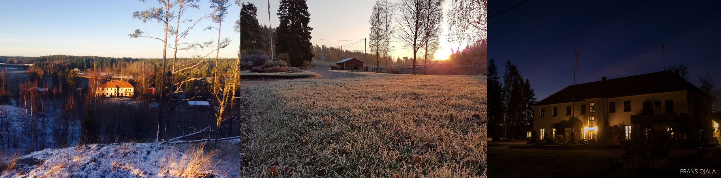 Main house, small house and sauna house